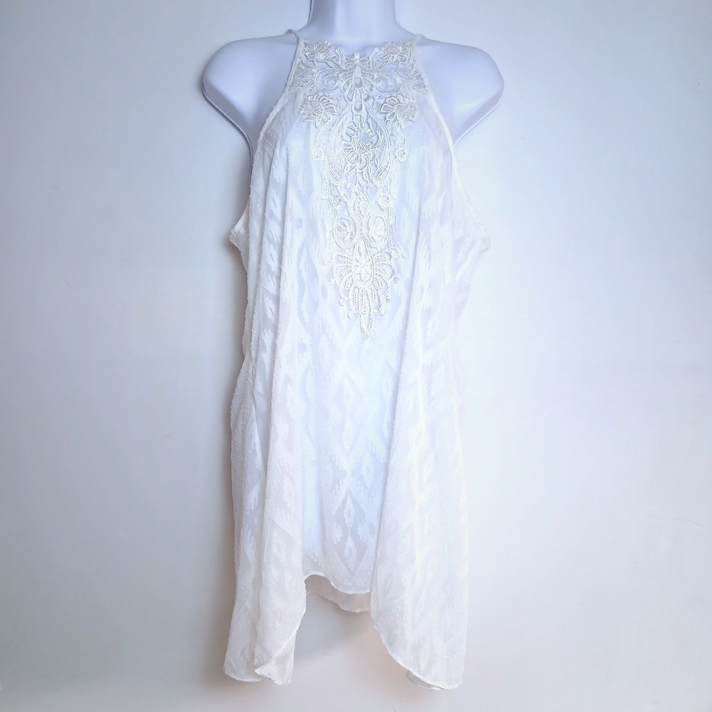 In Bloom Jonquil Chemise L Ivory Lace Halter Bridal Coquette Slip Nightgown
